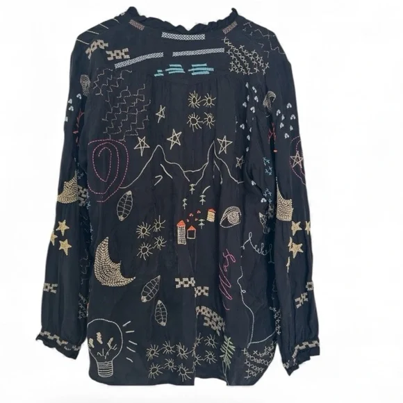 Johnny Was Biya Picassa heavily embroidered blouse NWT RARE - Picture 6 of 10